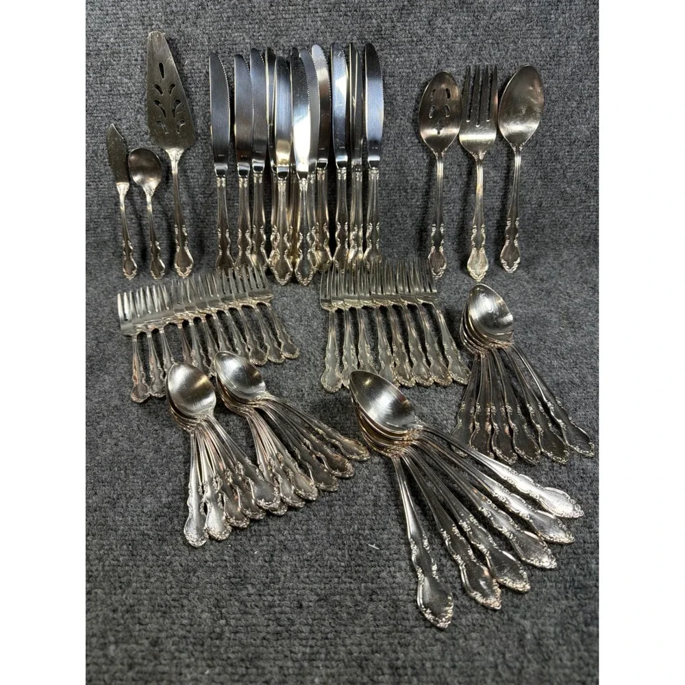 Supreme Cutlery by Towle E.P., Korea 'Baroness' Flatware Set 60pc Vintage